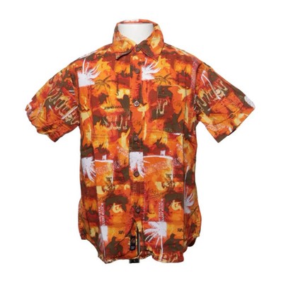 Gap Kids, Kurzarmhemd, Größe: 122, Orange/Mehrfarbig, Baumwolle, Print #CPF