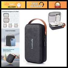 Portable Tech Organizer Case Hard Shell Zipper Bag for Cables, Power Banks T