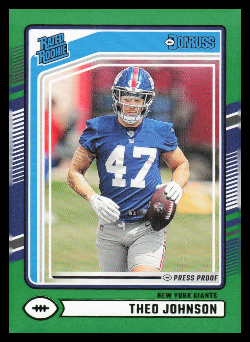 2024 Donruss Press Proof Green #357 Theo Johnson RR
