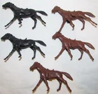 5 Original 54mm Marx Fort Apache Cavalry Horses