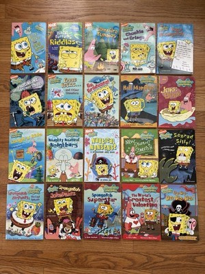 Lot of 20 Scholastic SpongeBob Joke & Activity Books Near Mint Condition
