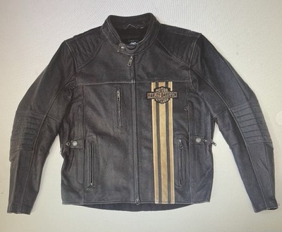 Harley Davidson Men's Triple Vent Passing Link II Leather Jacket 3XL 98005-21VM