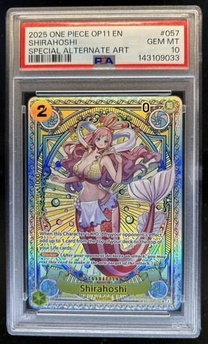 2025 One Piece Shirahoshi Special Card Alternate Art #EB01-057 PSA 10 GEM MINT