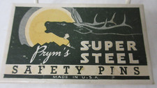 Vintage Prym s Super Steel Safety Pins Made in USA Asst. Sizes