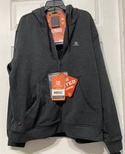 NWT Fieldsheer Mobile Warming Heated Jacket Hoodie- Men's 2XL - Charcoal Grey