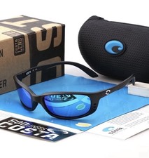 Costa Del Mar Brine Matte Black/Blue Mirror Polarzied Lenses Sunglasses 580p