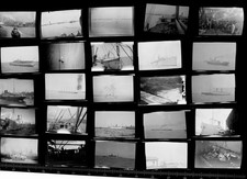 25 Early Maritime Negatives 1910s 1920s Steamships Schooners Harbor Scenes P5-J6