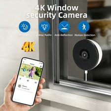 4MP 4K Window Camera, 5.8Ghz WIFI Indoor Cameras for Home Security Opt 32GB Card