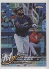 2018 Topps Chrome Prism Refractor Domingo Santana #93 0f72