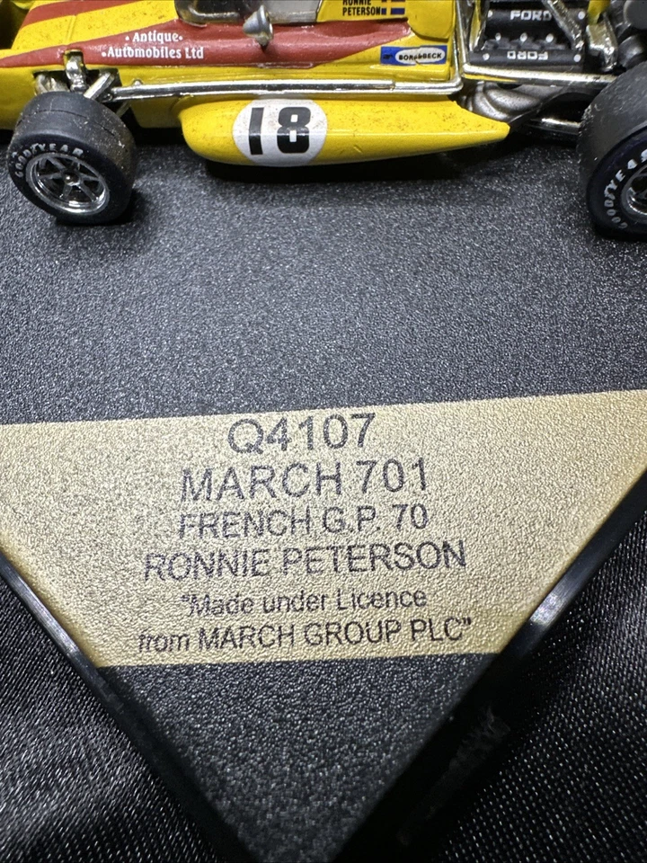 1:43 QUARTZO Q4107 MARCH 701 FRENCH G.P. 70 RONNIE PETERSON USA Case - Image 3 of 4