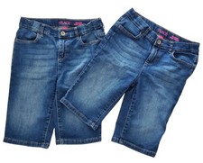 CHILDRENS PLACE Skimmer GIRLS Denim BERMUDA SHORTS Size 12 DARK WASH 2 Pairs
