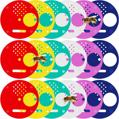 #ad 60 Pcs Plastic Bee Hive Box Entrance Gate 2.68 Inch Entrance Disc Bee Nest Door $35.95