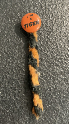 Vintage Esso I'm A TIGER Pin with Striped Tail