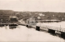 Hix Bridge Westport River MA 1909 RPPC Photo Postcard COPY