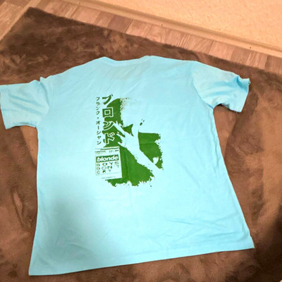 Blond frank ocean blonded Musik Fan T-Shirt Print blau/grün kurzarm Größe L