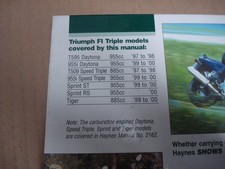 Triumph Motorcycle Service & Repair Manuals for sale | eBay
