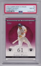2007 Topps Moments & Milestones Albert Pujols #2 61/130 RBI Red 1/1 PSA 8 NM-MT