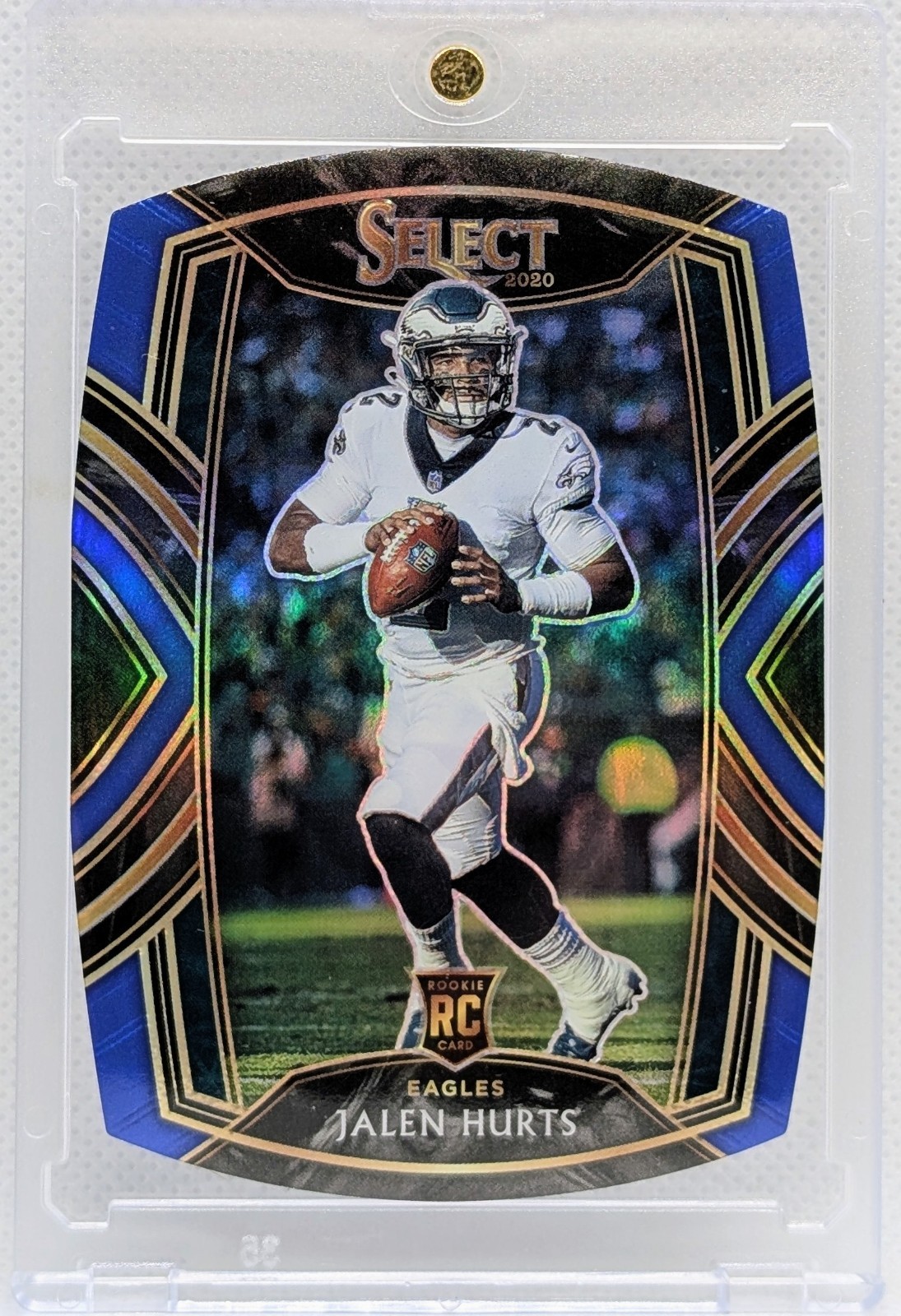 2020 Panini Select - Club Level Jalen Hurts #250 Blue Prizm Die-Cut (RC)