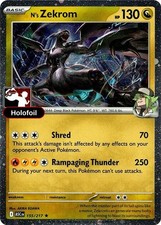 Carte serie N's Zekrom (Cosmos Holo) Holo Prize Pack quasi nuove Pokemon 155/217