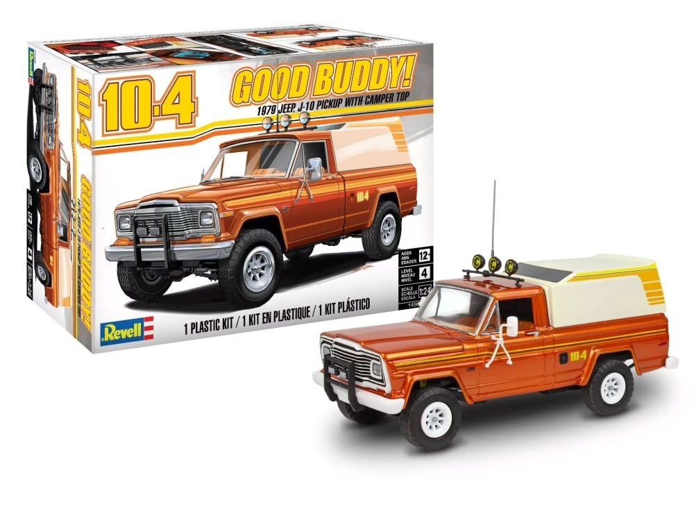 Revell 1/24 1979 Jeep J10 Pickup Truck w/Camper Top Model Kit RMX14568-NEW