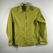 Liz Claiborne Shirt Womens 12 Green Button Up...