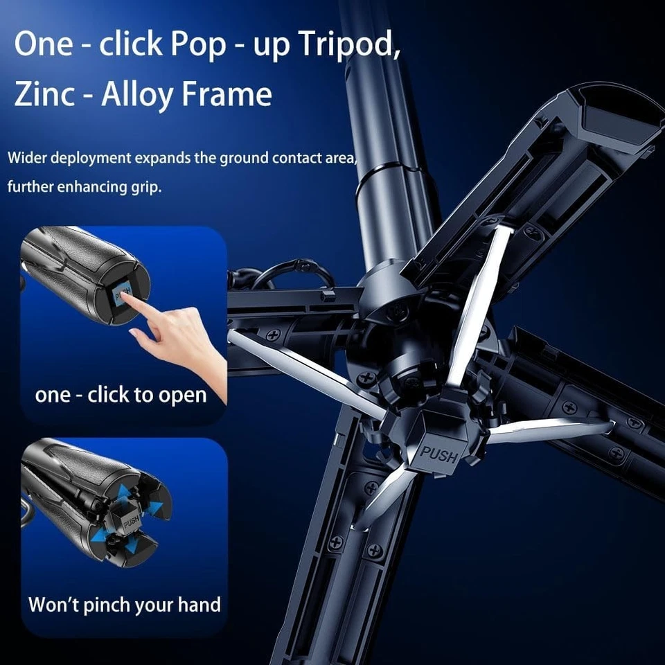 Trípode magnético 360° para teléfono de viaje trípode soporte para iPhone/Android Foto 4 de 4