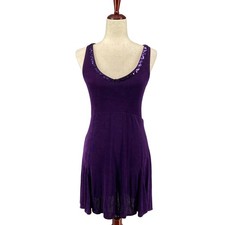 Curtain Call Costumes Purple Sheer Dance Stage Dress Womens Medium