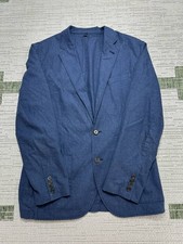 J.Crew Blazer Mens 40 R Blue Cotton Sports Coat