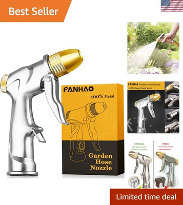 #ad Ergonomic Heavy Duty Garden Hose Nozzle with Leak Proof Design and 4 Spray Modes $43.95