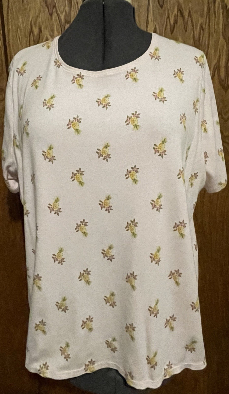 croft and barrow womens top classic tee 2XL light pink good condition
