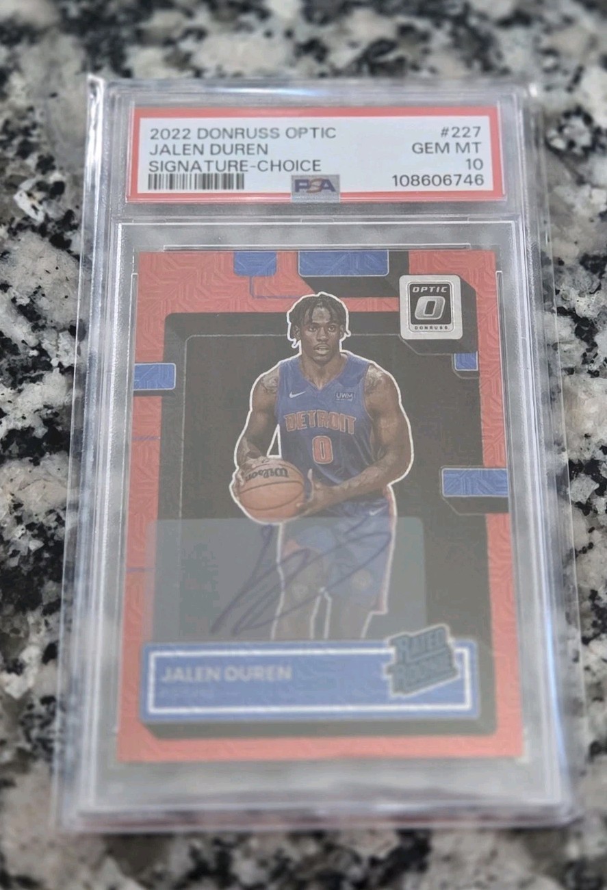 2022 Donrus Optic Jalen Duren Signature-Choice #227 PSA 10 GEM MT