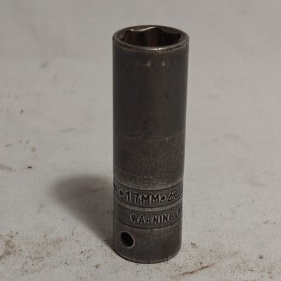 Blue Point Tools 1/2'' Drive 17mm Metric DEEP 6 Point Impact Socket SIMMF 17mm