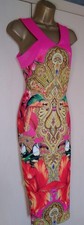 Ted Baker Valeena Pink  Floral Tropical  Midi Dress Size 4 ( uk 4)