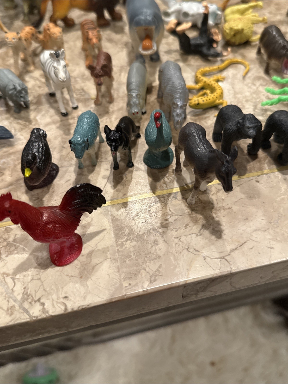 Vintage Animal Figurine Lot 1970s 1990s Zoo, Jungle, Safari, Dog 40+ Hong Kong