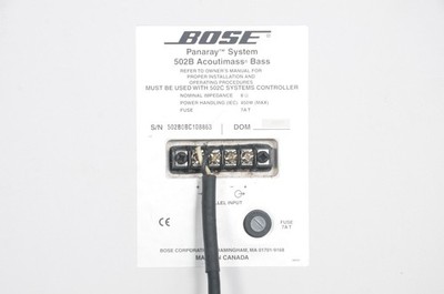 ボーズ Bose Panaray 502A+502C CONTROLLER Bose Panaray 502 Speaker System 502B Bass 2 502A Mains 502C