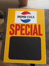 Pepsi Cola Metal Sign 20x28. SPECIAL Menu/Restaurant Sign. Vintage. Rare