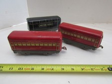 VINTAGE TRAIN O SCALE MARX RAILROAD PASSENGER CARS ROLLING STOCK TIN LITHO PARTS
