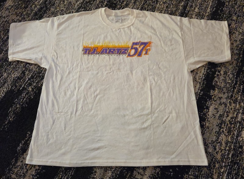 Vintage T.J. Artz Dirt Track Sprint Car Racing T-Shirt No. 57 Size 3XL 