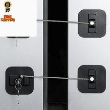 Fridge Lock,2 Pack Refrigerator Locks with 2 Count, Black fridge lock