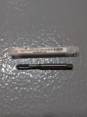DC Swiss Tap 1/4 28 UNF | HSSE-PM Precision Thread Tap | Made in Switzerland