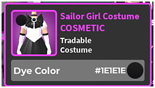 Roblox World Zero WZ - COSMETIC - #1E1E1E BLACK HEX ITEMS - Picture 22 of 128