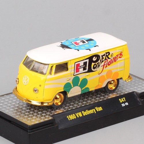 1/64 Scale 1960 VW Delivery Van Power Flower Bus Car Diecast Model Toy - Picture 6 of 11
