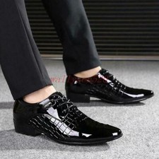 Mens Oxfords patent leather Wedding Dress Formal Shoes
