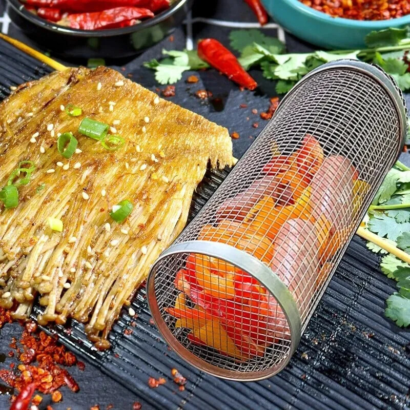 BBQ Net Tube Rolling Grilling Basket, Greatest BBQ Net Tube Rolling Grilling Basket, Greatest