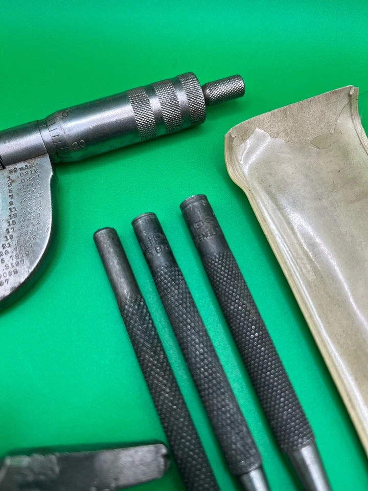 Lot Of Engineering Tools Eclipse Punches Tap Holder Starrett Gauge Vintage Tools - Image 2 of 4