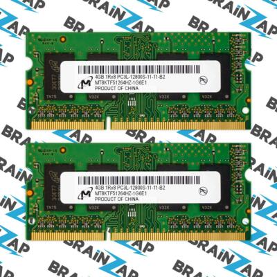 8GB (2x 4GB) DDR3 Micron MT8KTF51264HZ-1G6E1 SO-DIMM - 1Rx8 PC3L-12800S-11-11-B2