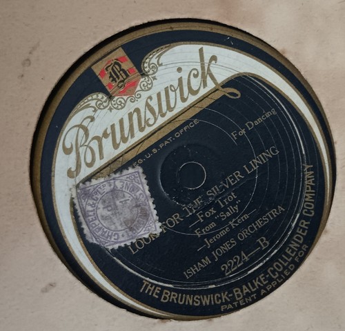Isham Jones Orchestra – Whip-Poor-Will / Look For The Silver -1922 78rpm 10" VG+ - Picture 2 of 2