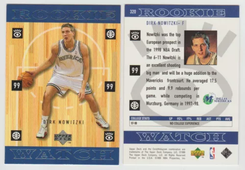 DIRK NOWITZKI Mavericks 1998-99 Upper Deck Rookie Card #320 SP RC Mavericks HOF