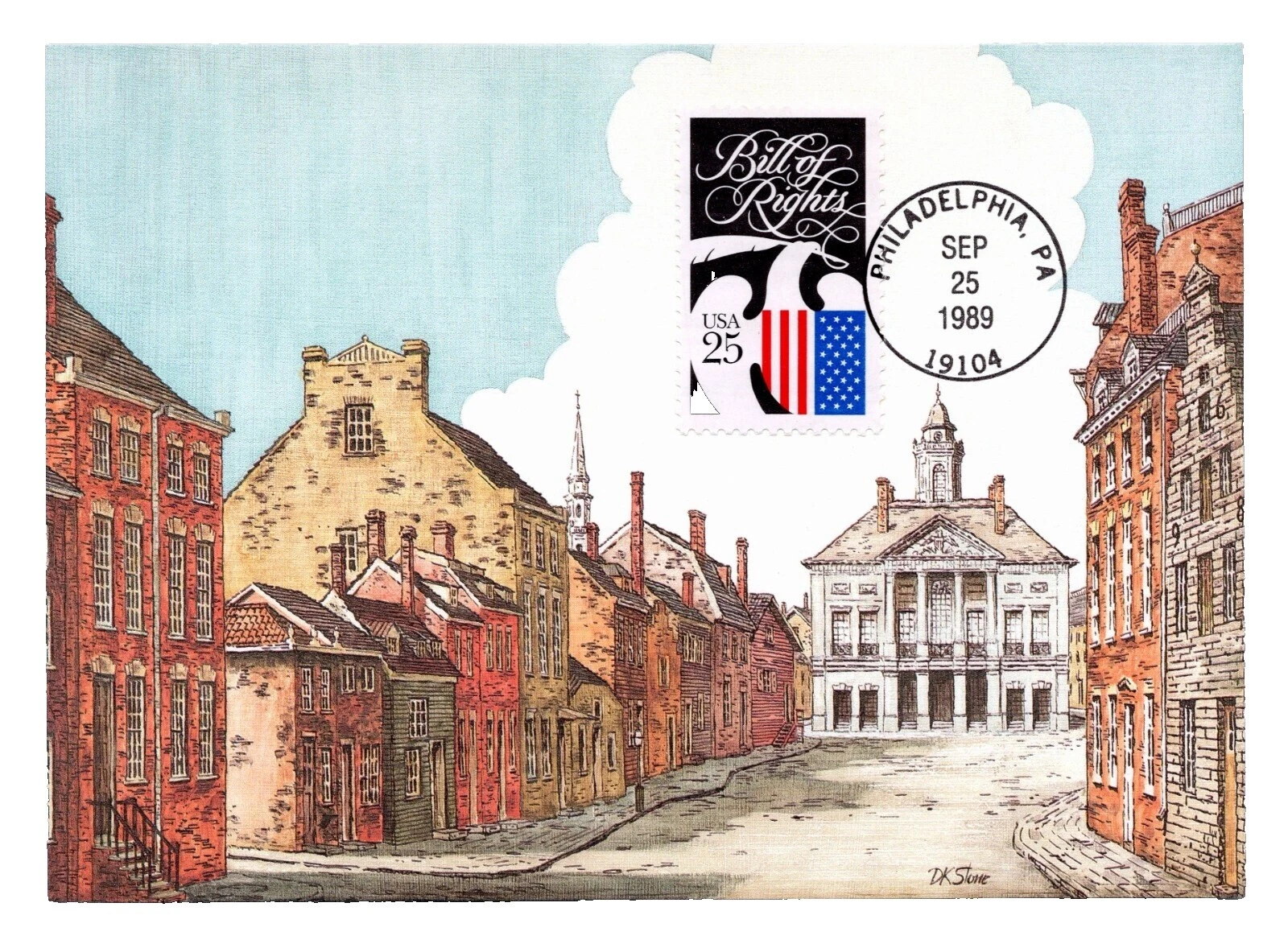 First Day of Issue Multi-Color United States Stamps