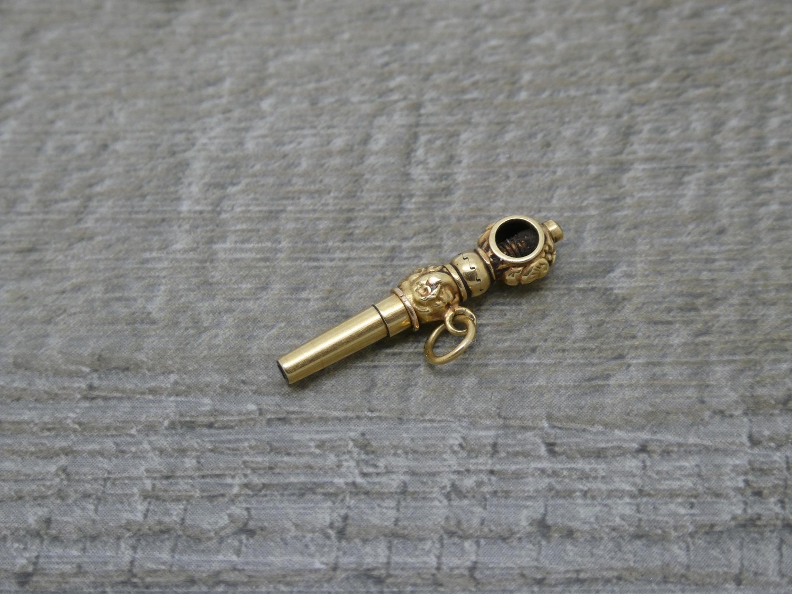 Antique Victorian 18ct 18k Gold French Fancy Ratchet Pocket Watch Key